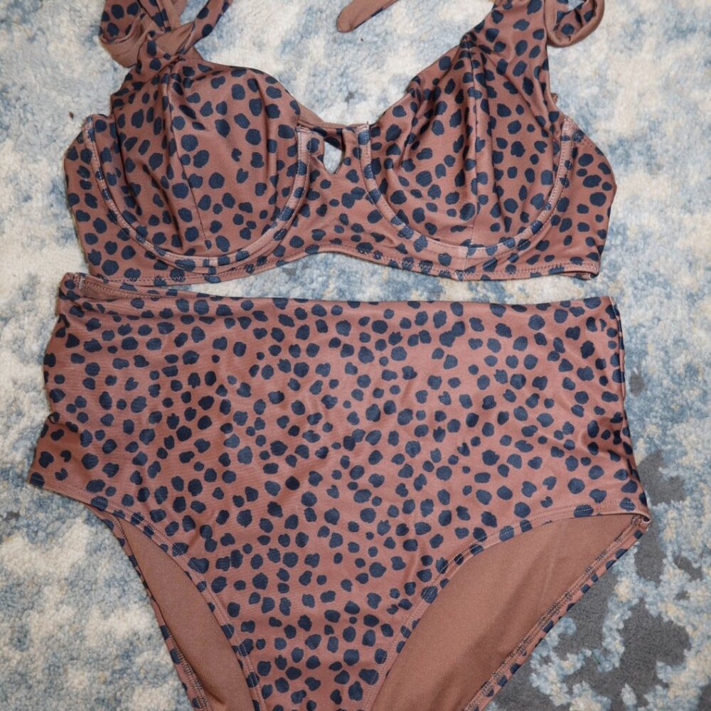 Old Navy Leopard High-Waisted Bikini - Size Large